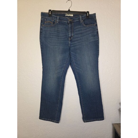 Women's Levi’s 505 Straight Leg Blue Jeans 33wx30 ( Size 16 short ) - Picture 1 of 4